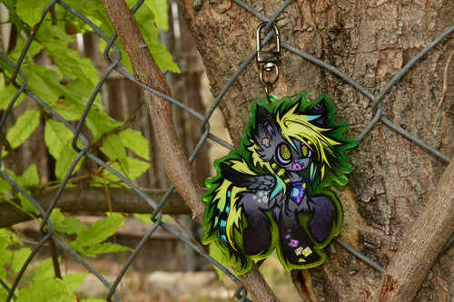 Derpy glitter acrylic keychain (pre-order)